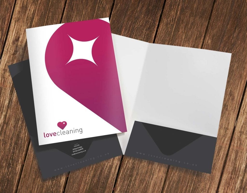 love cleaning A4 folder design